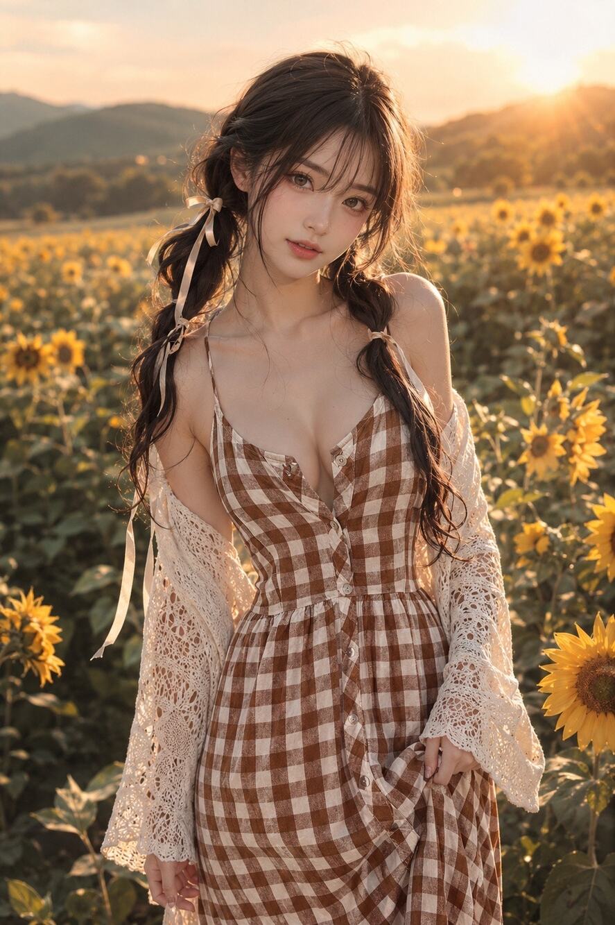 Storybook Picnic cottagecore gingham button front pocketed maxi dress